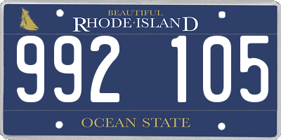 RI license plate 992105