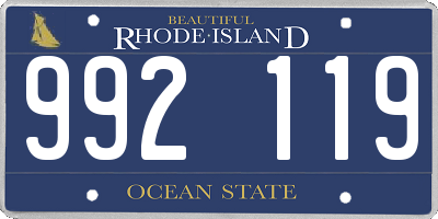 RI license plate 992119