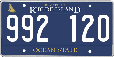 RI license plate 992120