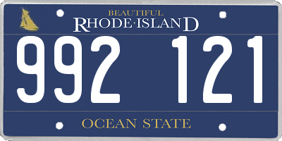 RI license plate 992121