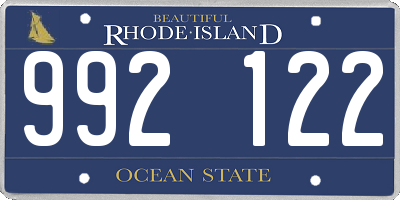 RI license plate 992122