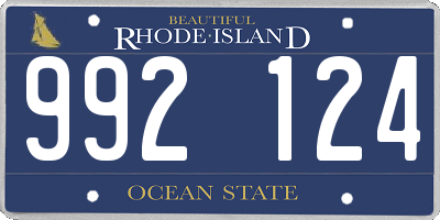RI license plate 992124