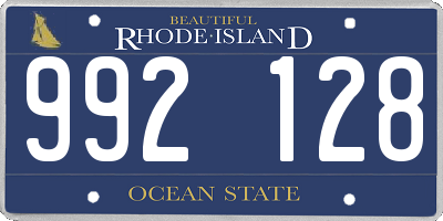 RI license plate 992128