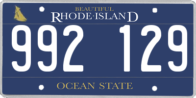 RI license plate 992129