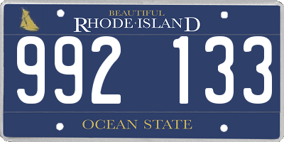 RI license plate 992133