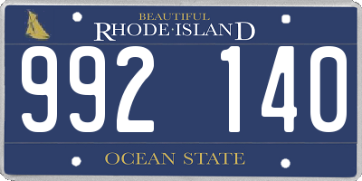 RI license plate 992140