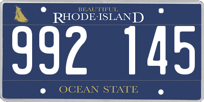 RI license plate 992145