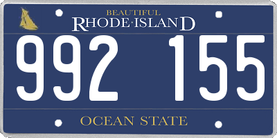 RI license plate 992155