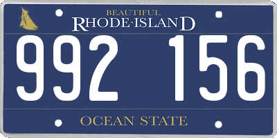 RI license plate 992156