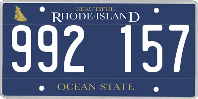 RI license plate 992157