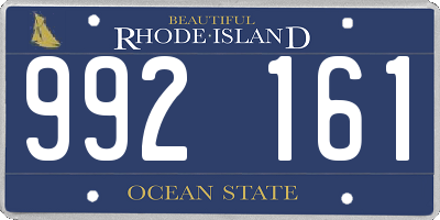 RI license plate 992161