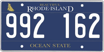 RI license plate 992162