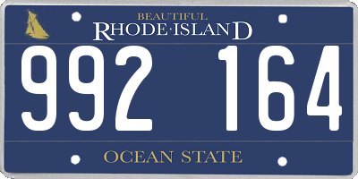 RI license plate 992164