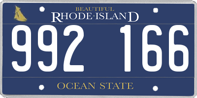 RI license plate 992166