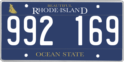 RI license plate 992169