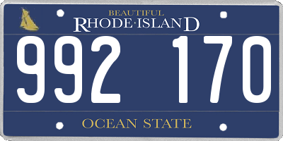 RI license plate 992170