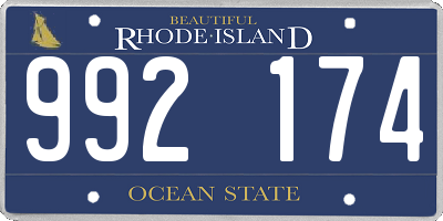 RI license plate 992174