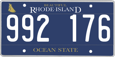 RI license plate 992176