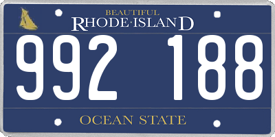 RI license plate 992188
