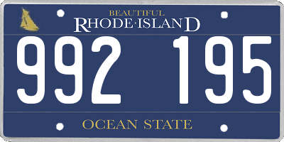 RI license plate 992195