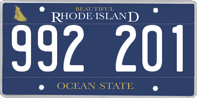 RI license plate 992201