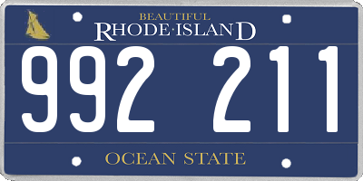 RI license plate 992211