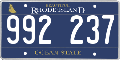 RI license plate 992237