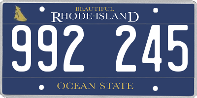 RI license plate 992245