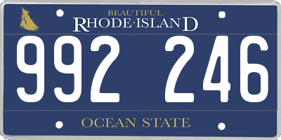 RI license plate 992246