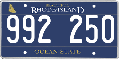 RI license plate 992250