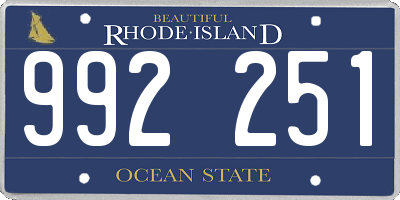 RI license plate 992251