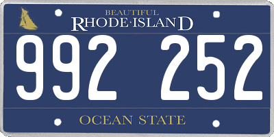 RI license plate 992252