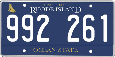 RI license plate 992261