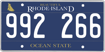 RI license plate 992266