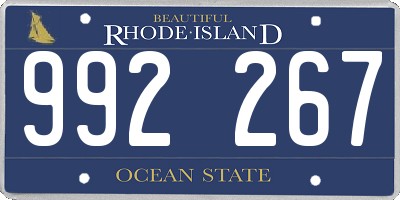 RI license plate 992267