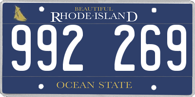 RI license plate 992269