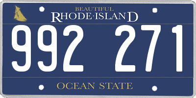 RI license plate 992271