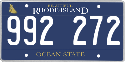 RI license plate 992272