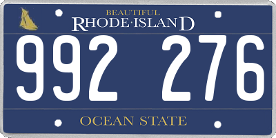 RI license plate 992276