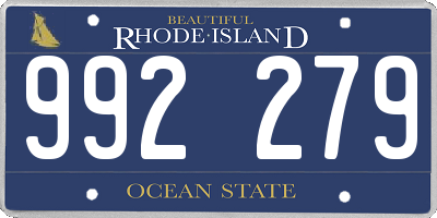 RI license plate 992279