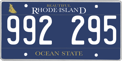 RI license plate 992295