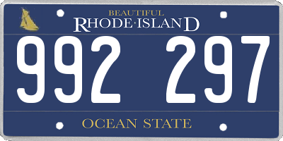 RI license plate 992297