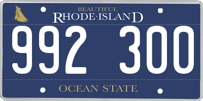 RI license plate 992300