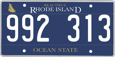 RI license plate 992313