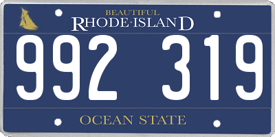 RI license plate 992319