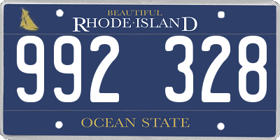 RI license plate 992328