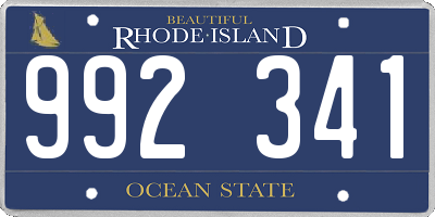 RI license plate 992341
