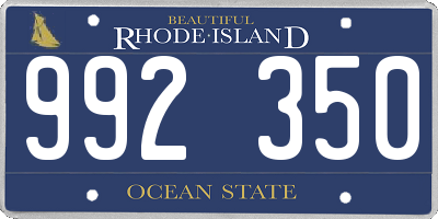 RI license plate 992350