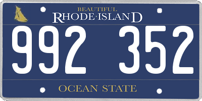 RI license plate 992352