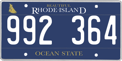 RI license plate 992364